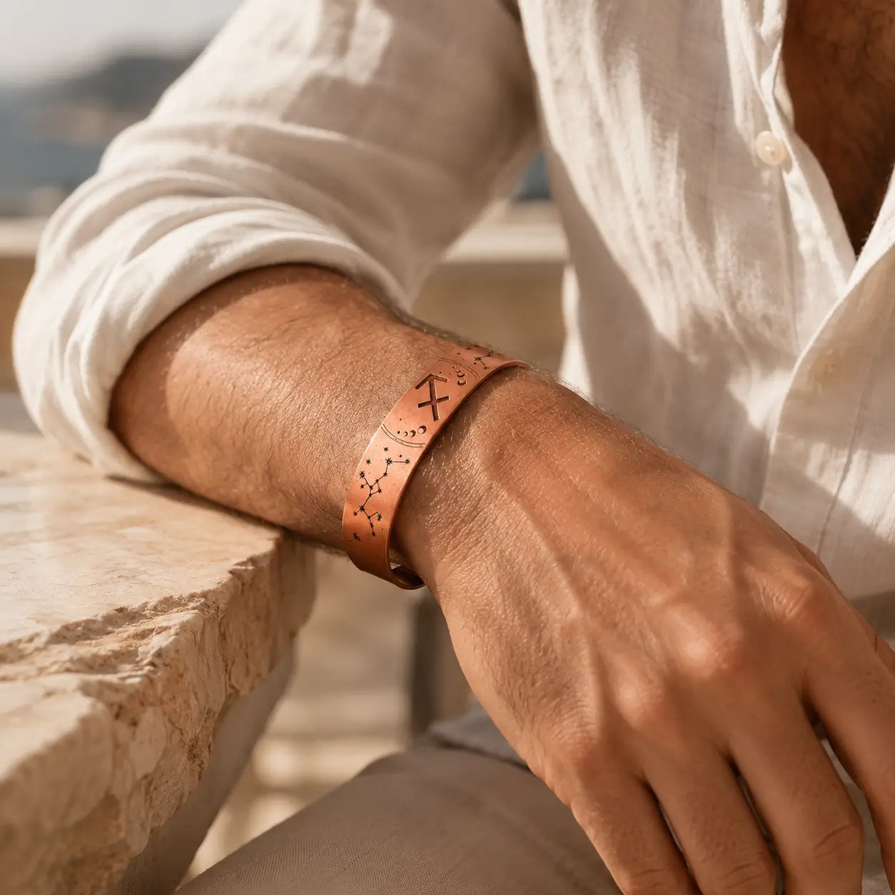 Bracelet Zodiaque Sagittaire en Cuivre Rouge