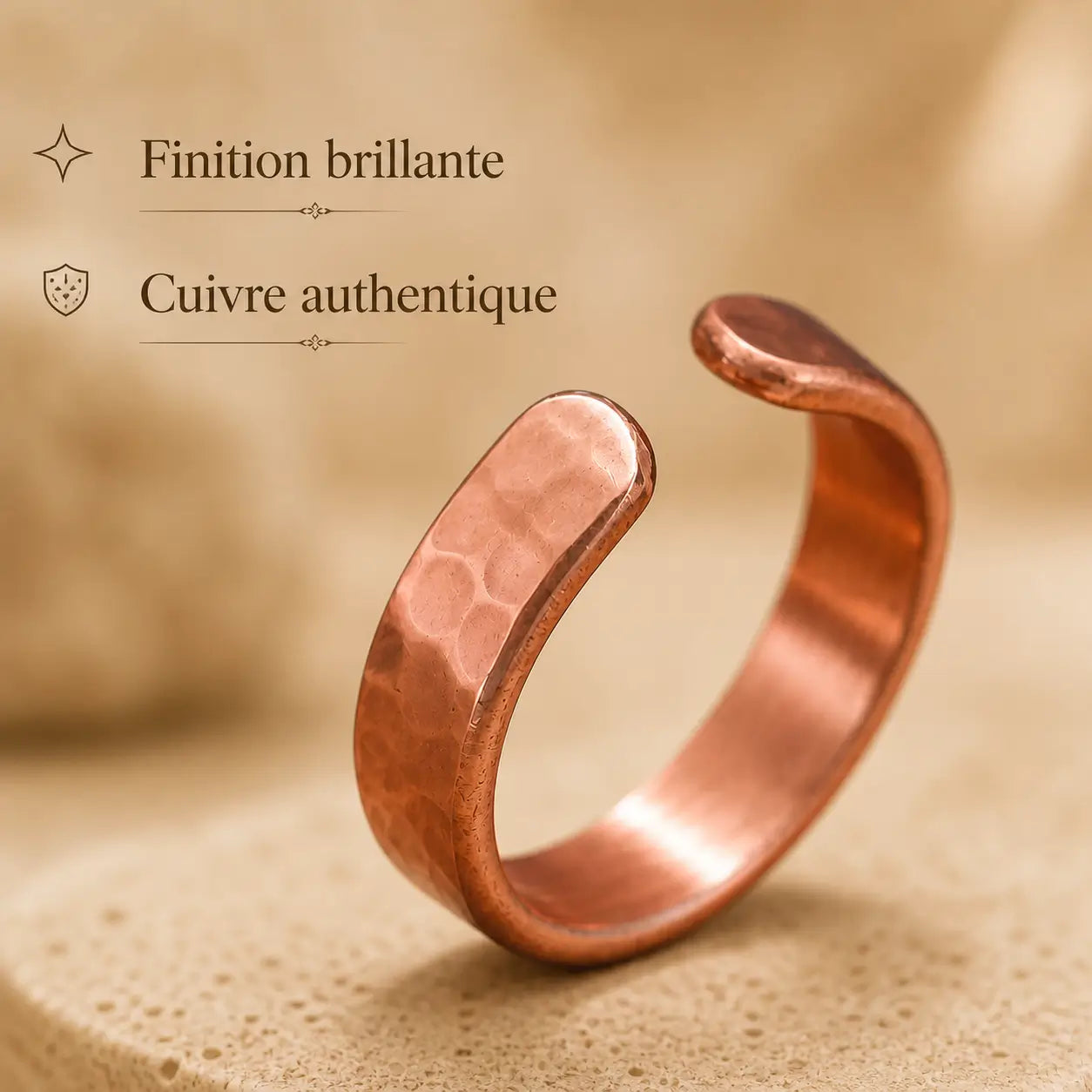 Bague Cuivre Rouge Classique
