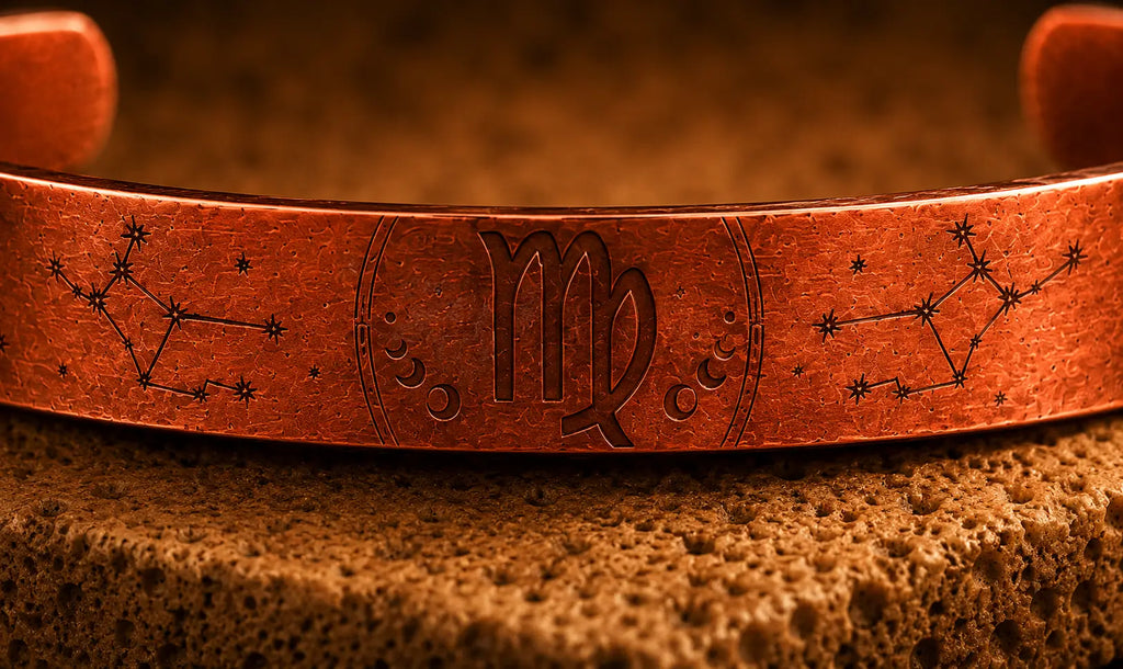 Bracelet Zodiaque Vierge en Cuivre Rouge