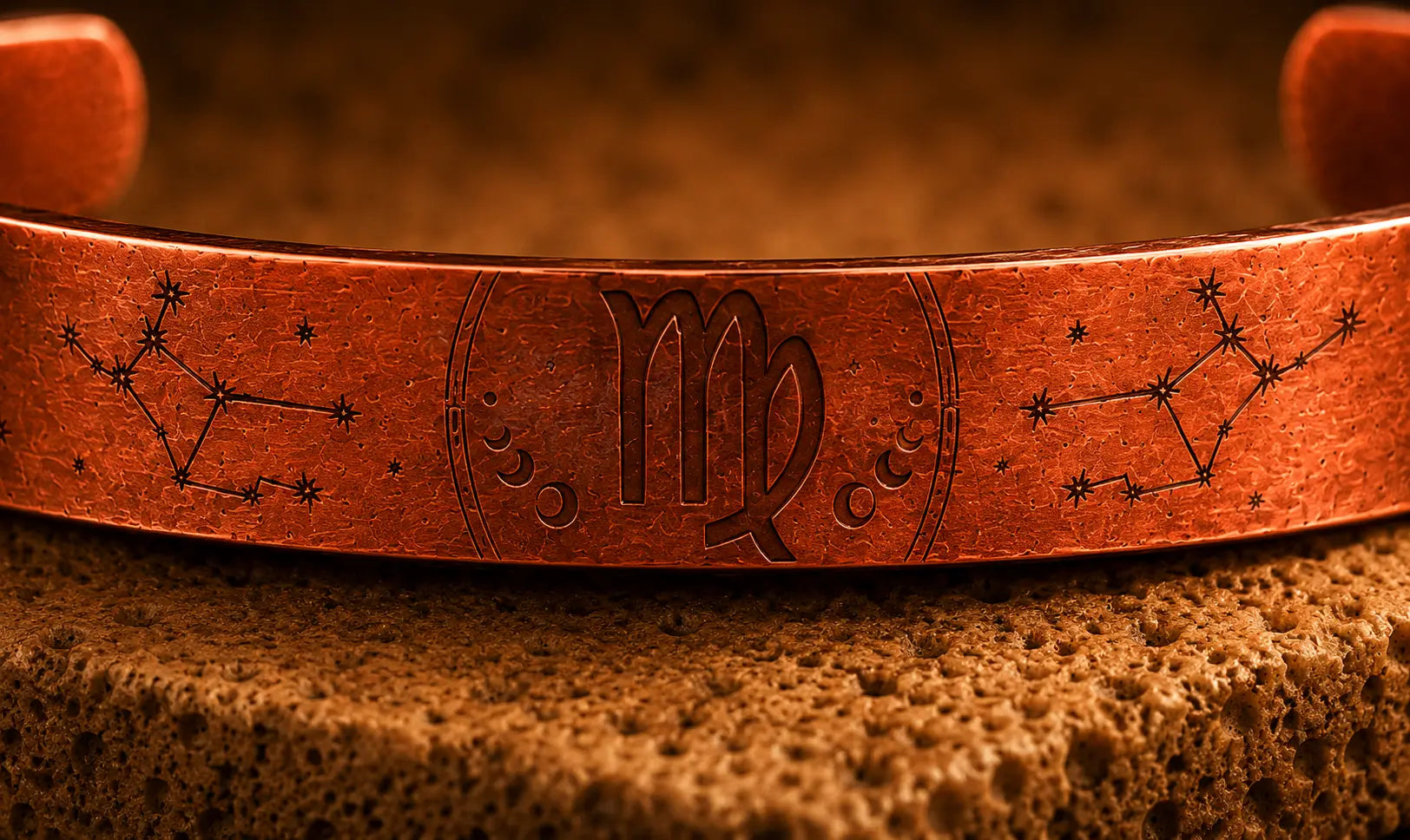Bracelet Zodiaque Vierge en Cuivre Rouge