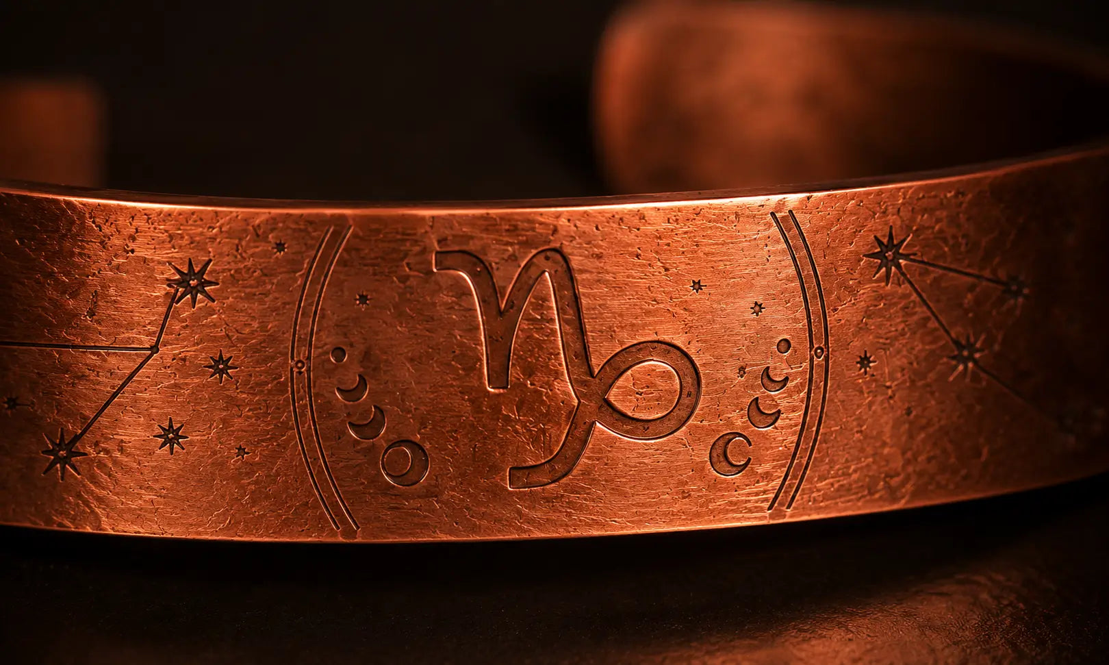 Bracelet Zodiaque Capricorne en Cuivre Rouge