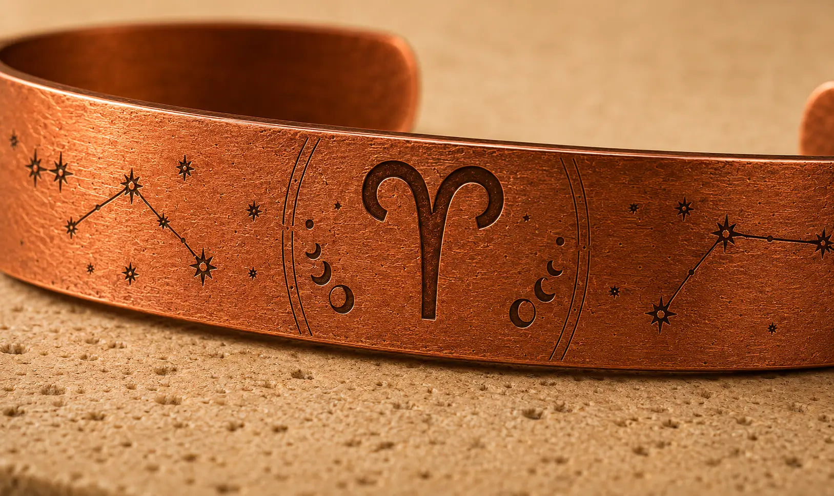 Bracelet Zodiaque Bélier en Cuivre Rouge