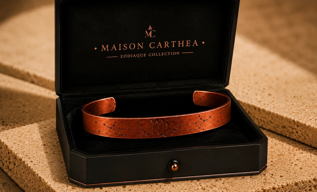 Bracelet Zodiaque Vierge en Cuivre Rouge