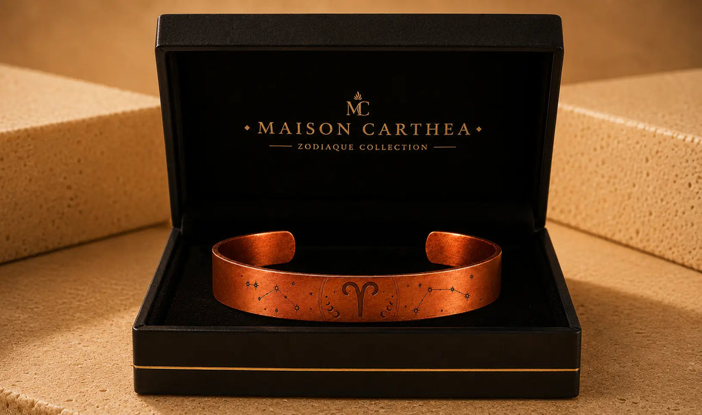 Bracelet Zodiaque Bélier en Cuivre Rouge