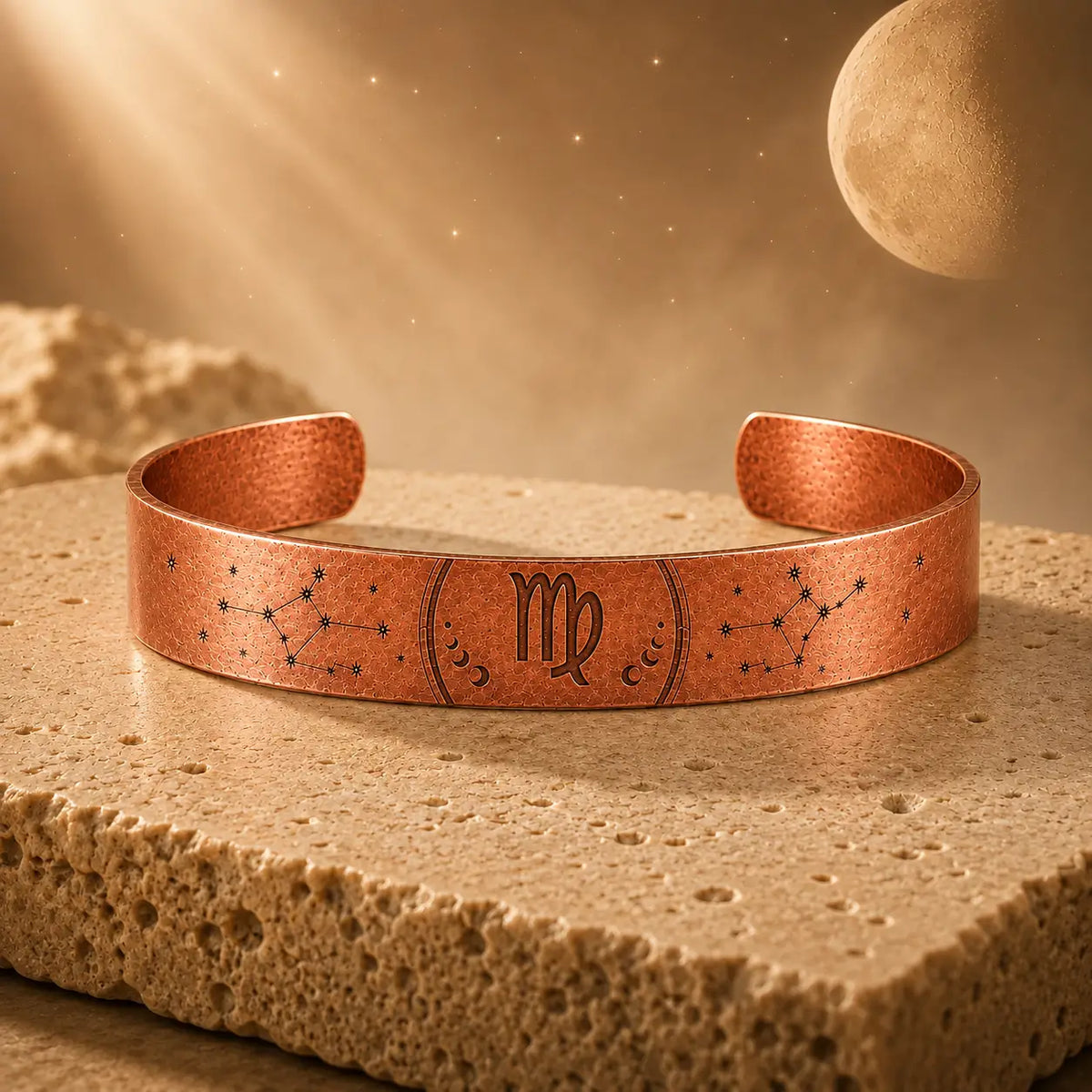 Bracelet Zodiaque Vierge en Cuivre Rouge