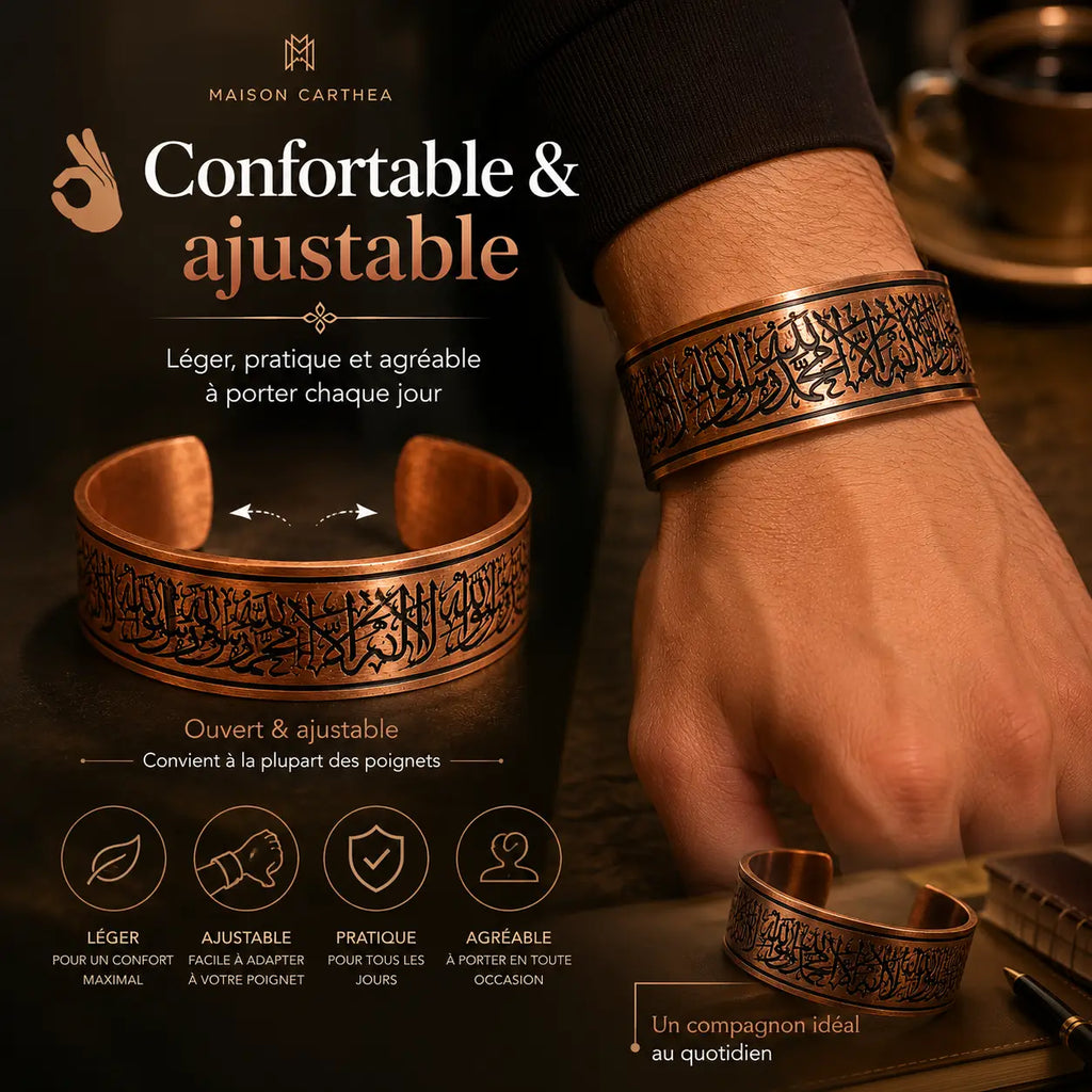 Bracelet Cuivre Rouge Shahada 60G