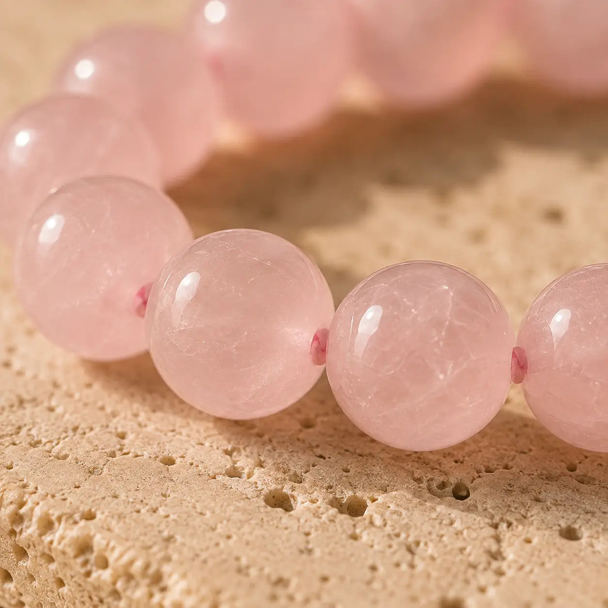 Bracelet en Quartz Rose
