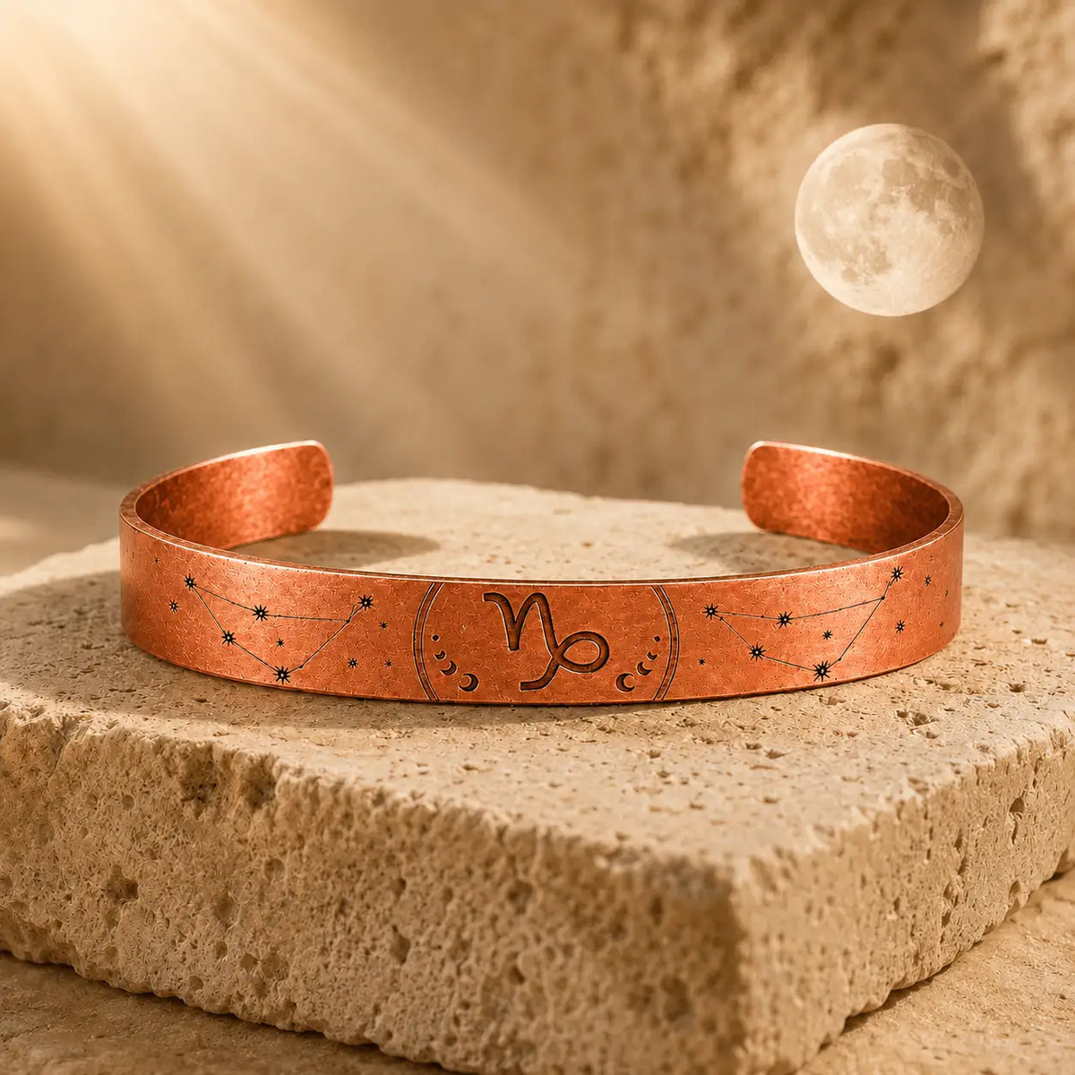 Bracelet Zodiaque Capricorne en Cuivre Rouge