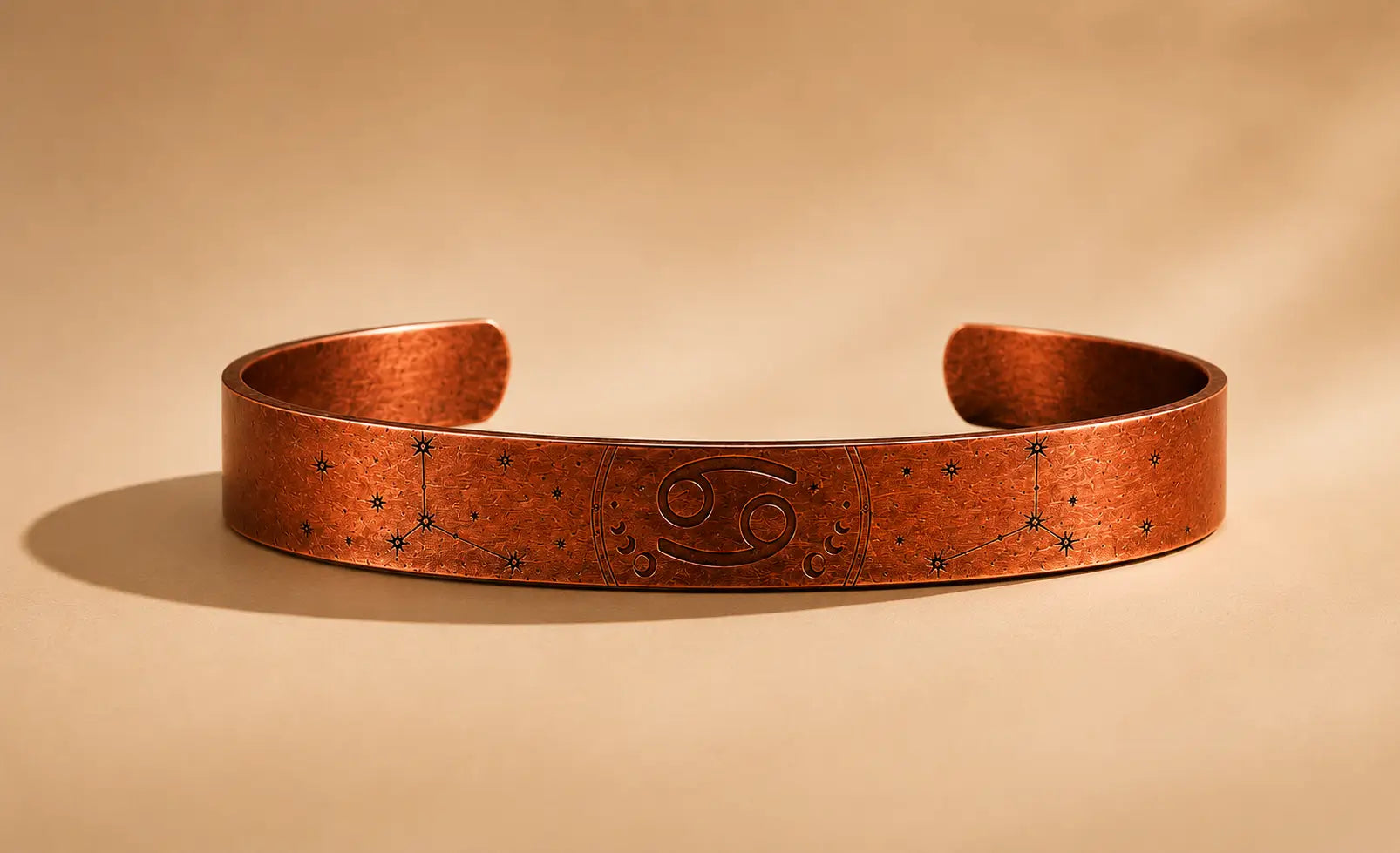Bracelet Zodiaque Cancer en Cuivre Rouge