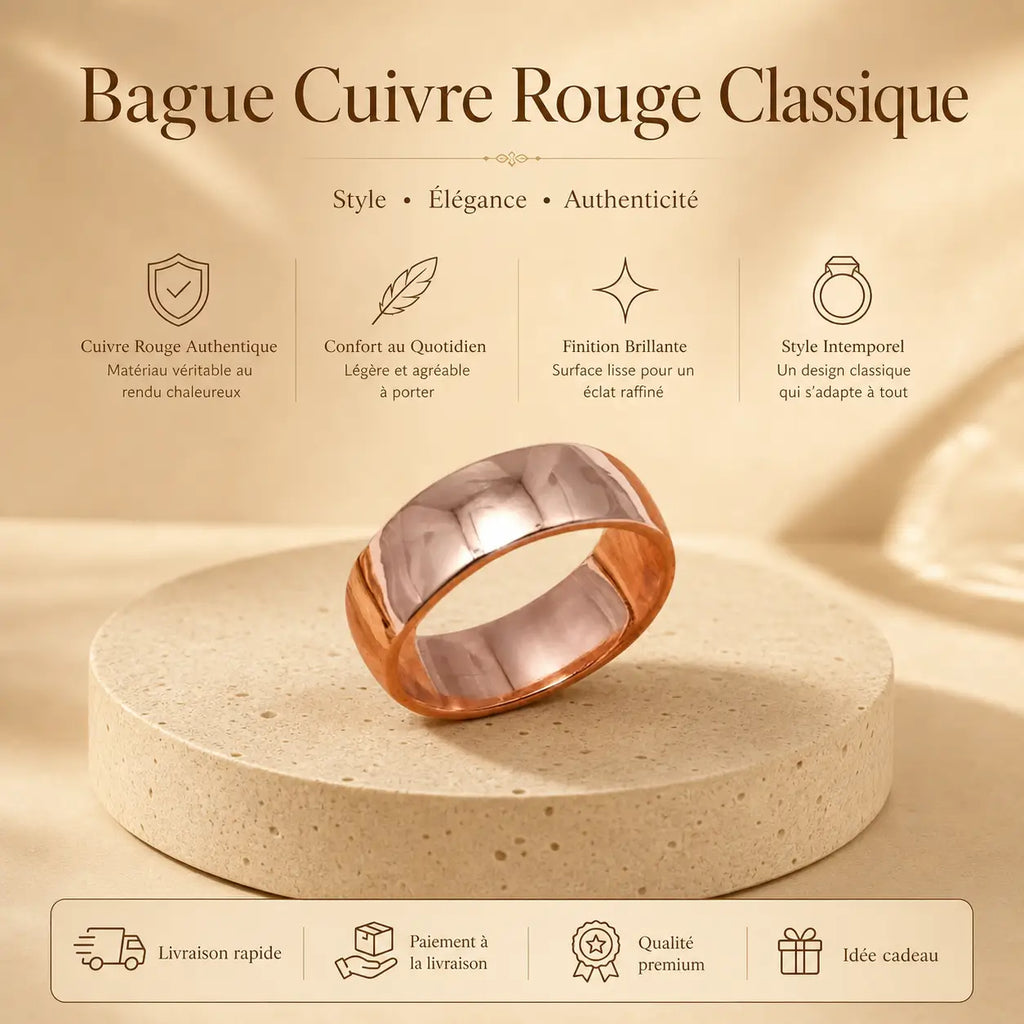 Bague Cuivre Rouge Classique