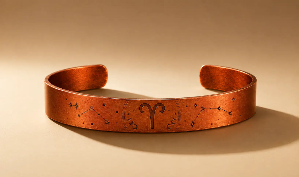 Bracelet Zodiaque Bélier en Cuivre Rouge