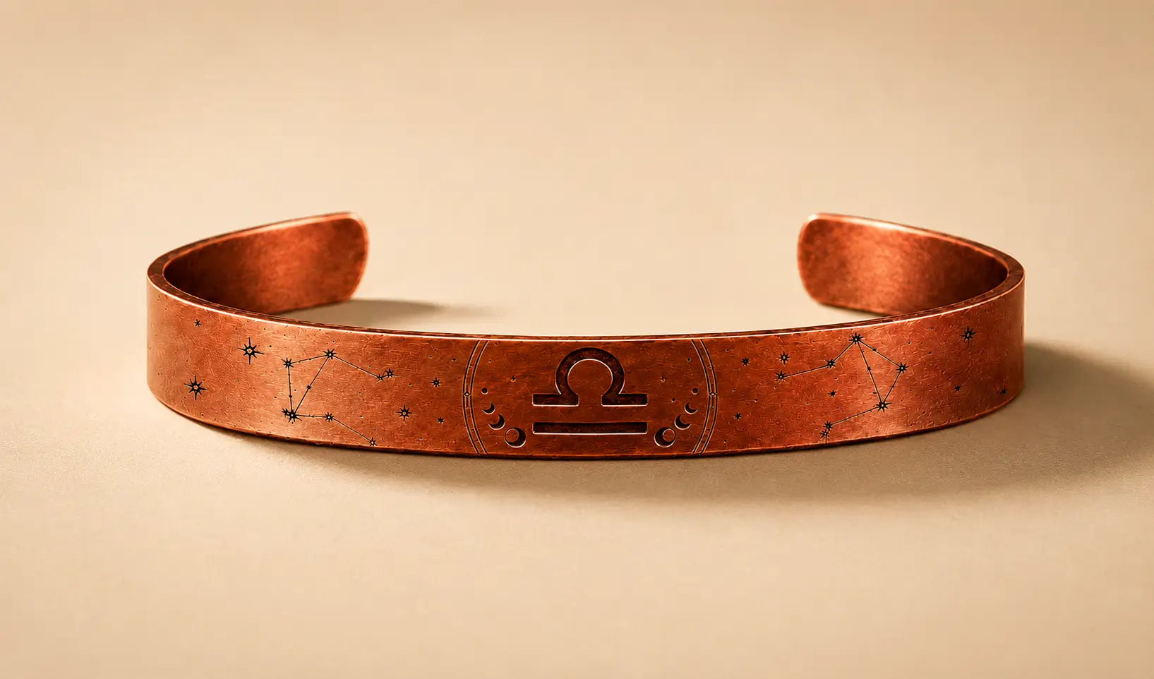 Bracelet Zodiaque Balance en Cuivre Rouge