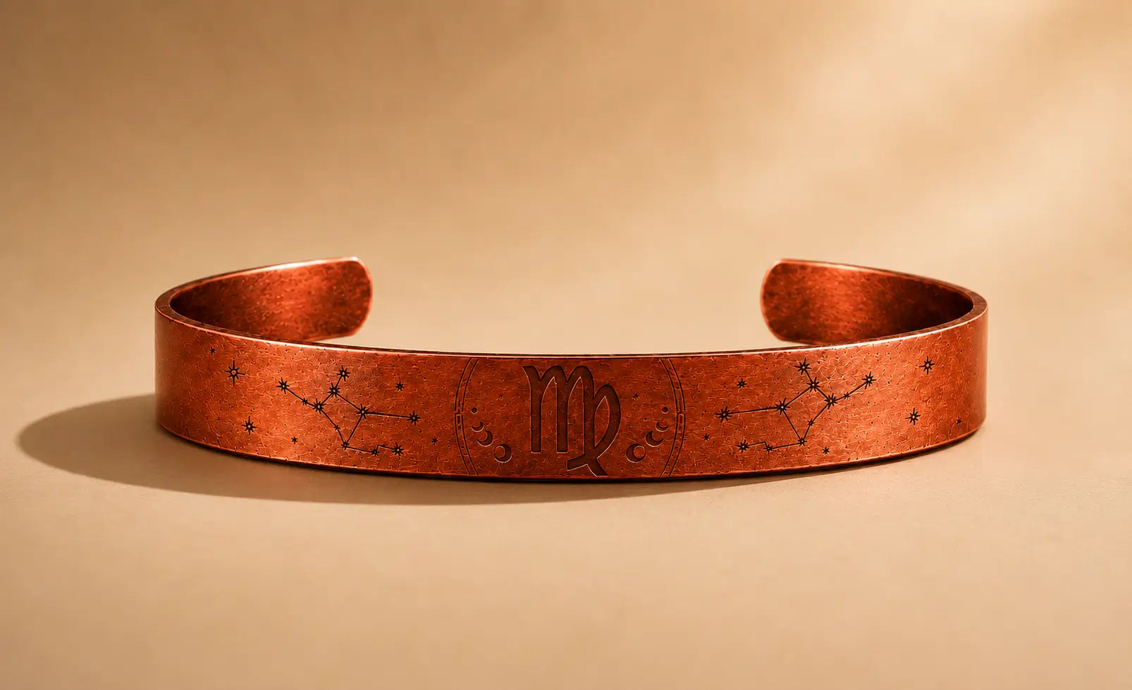 Bracelet Zodiaque Vierge en Cuivre Rouge
