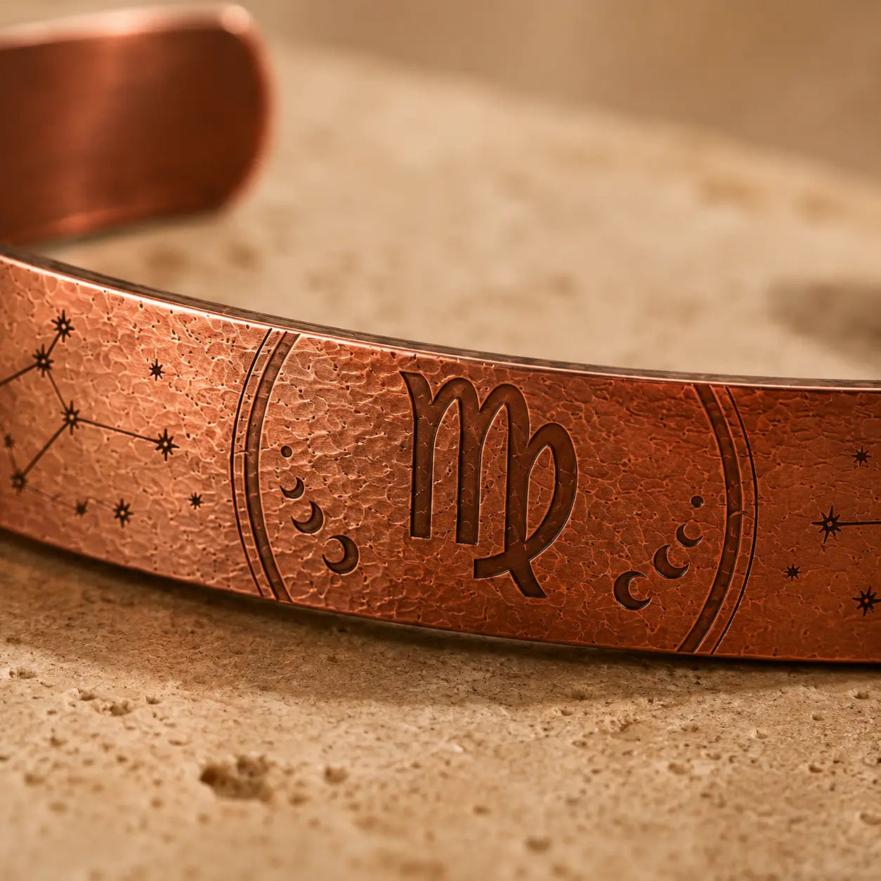 Bracelet Zodiaque Vierge en Cuivre Rouge