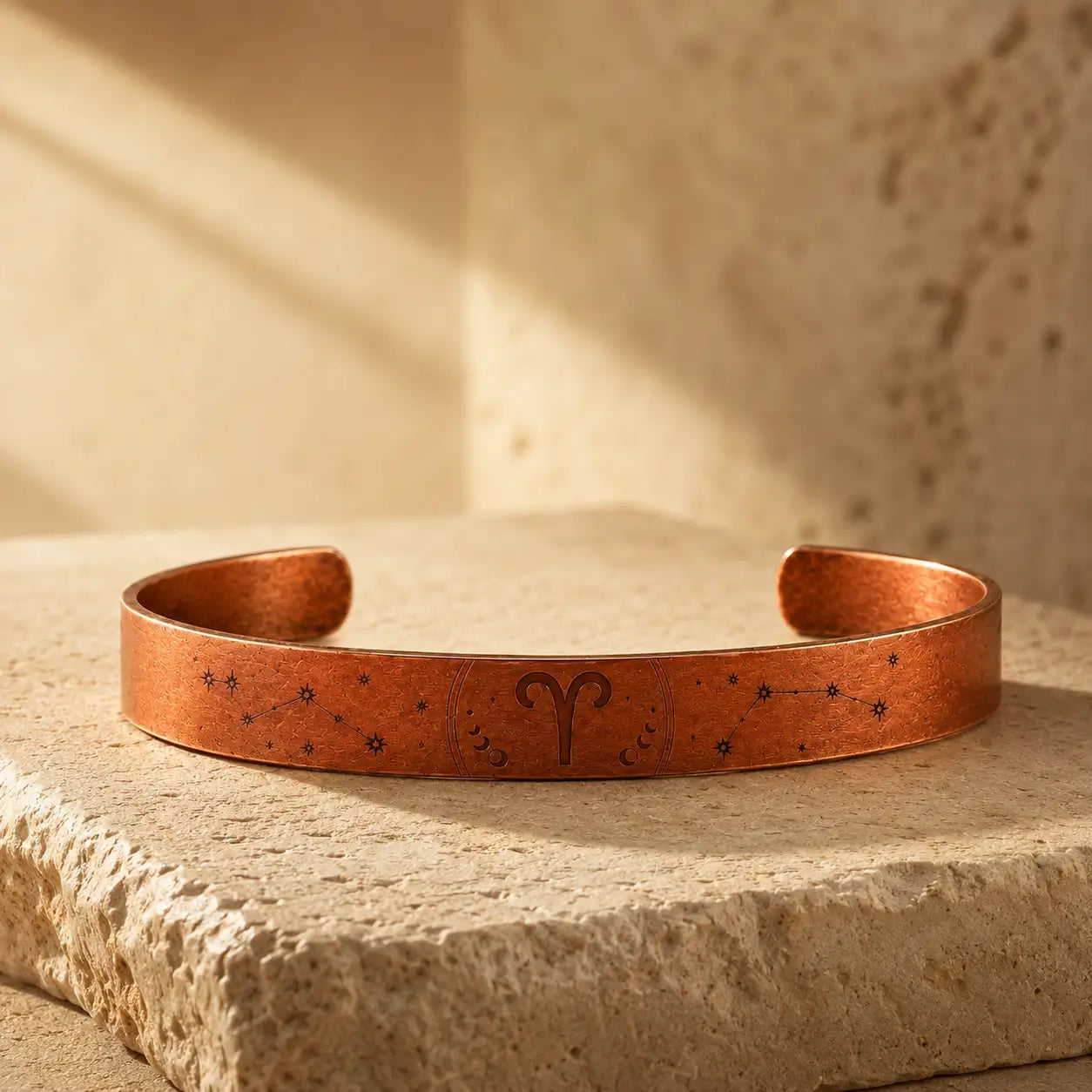 Bracelet Zodiaque Bélier en Cuivre Rouge