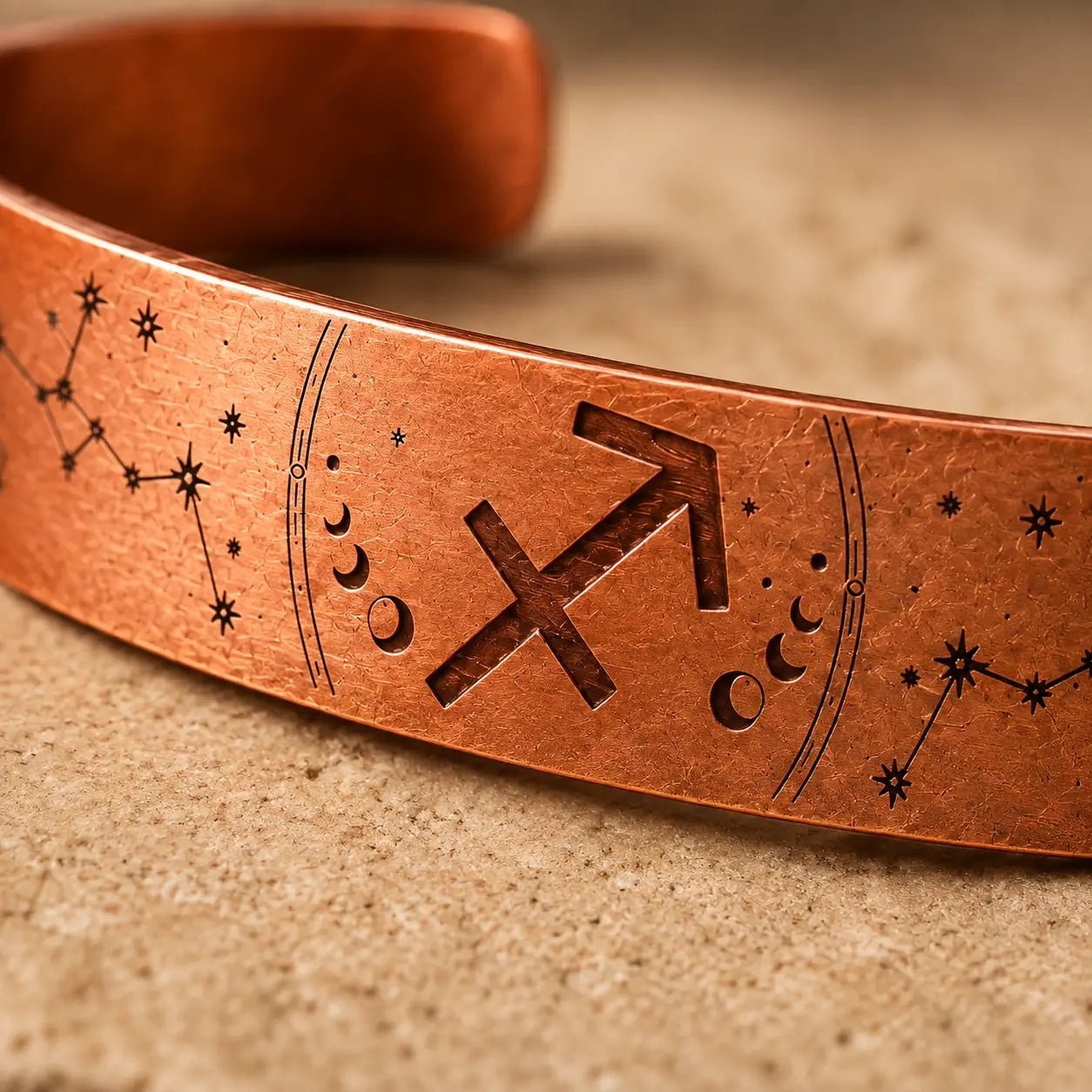 Bracelet Zodiaque Sagittaire en Cuivre Rouge