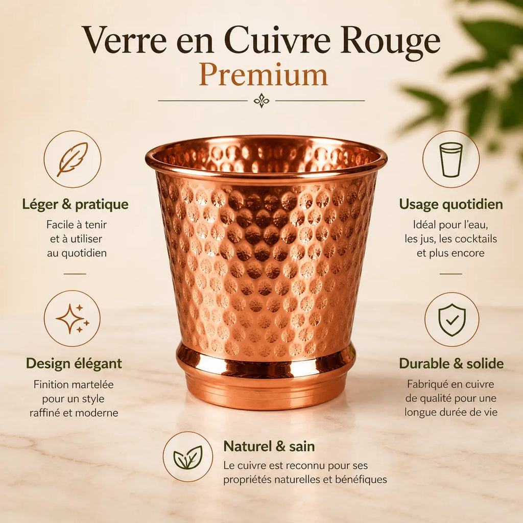 Verre en Cuivre Rouge Premium