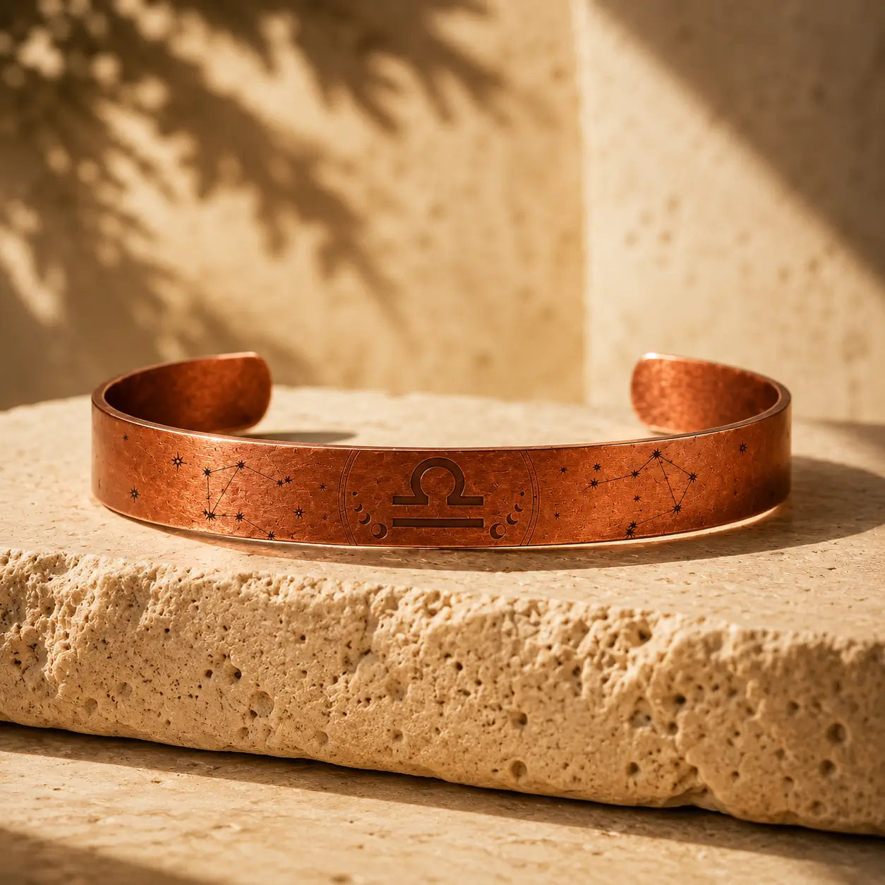 Bracelet Zodiaque Balance en Cuivre Rouge