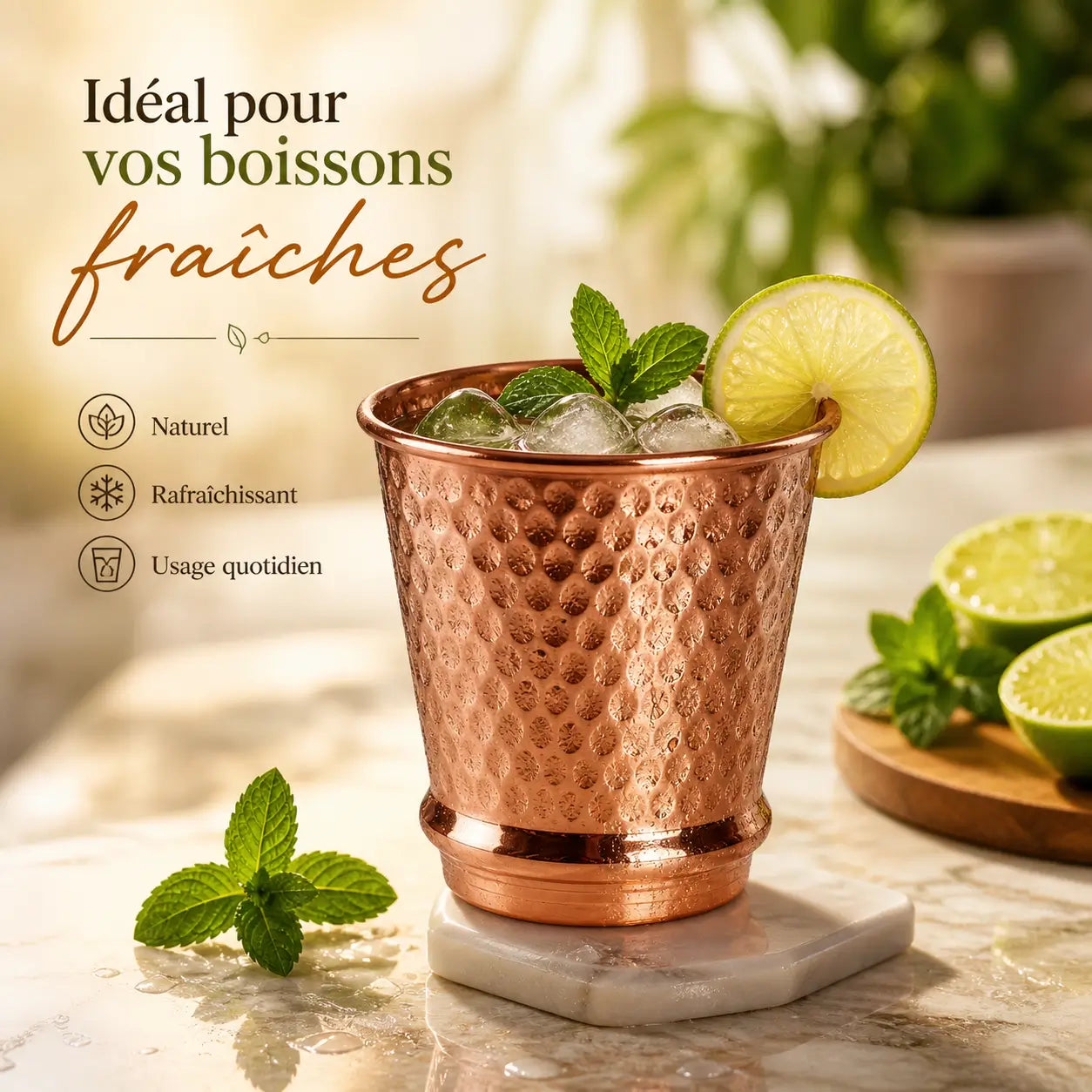 Verre en Cuivre Rouge Premium