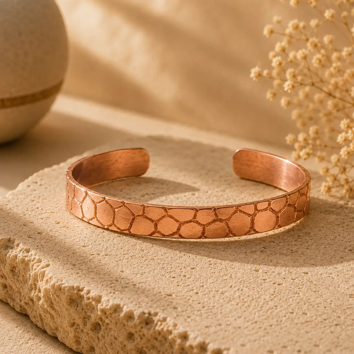 Bracelet Cuivre Martelé Premium