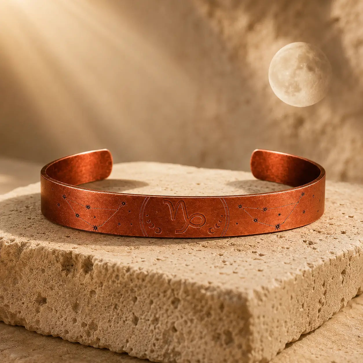 Bracelet Zodiaque Capricorne en Cuivre Rouge