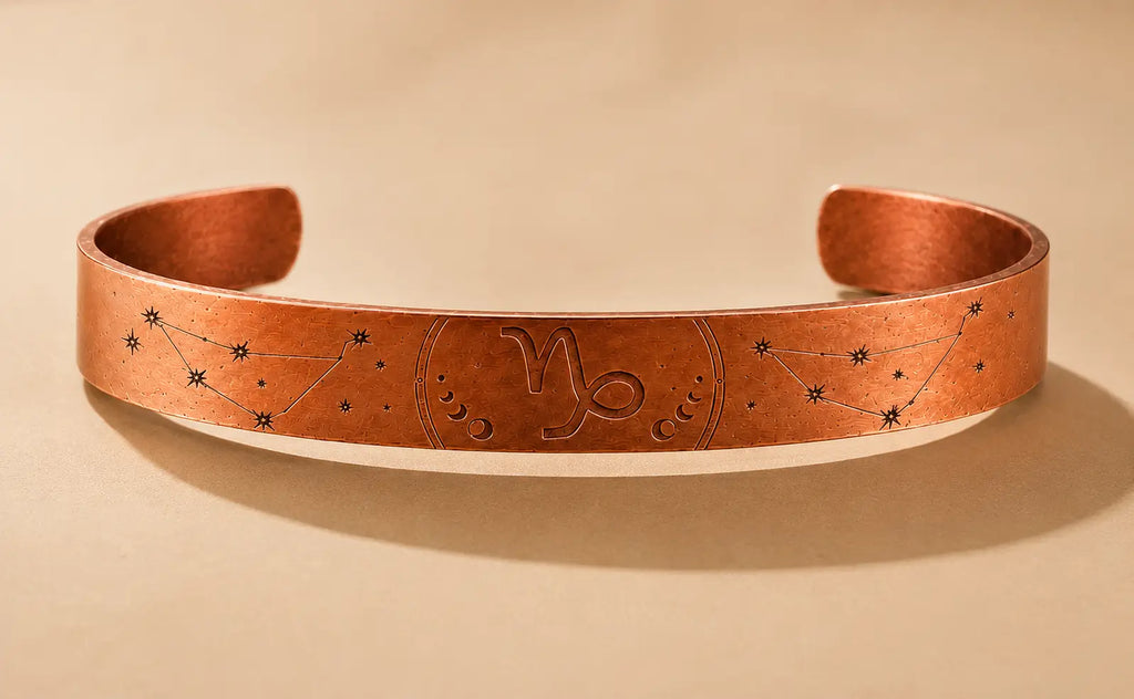 Bracelet Zodiaque Capricorne en Cuivre Rouge
