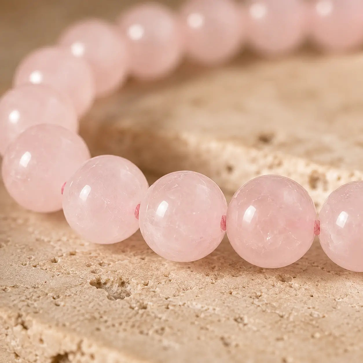 Bracelet en Quartz Rose