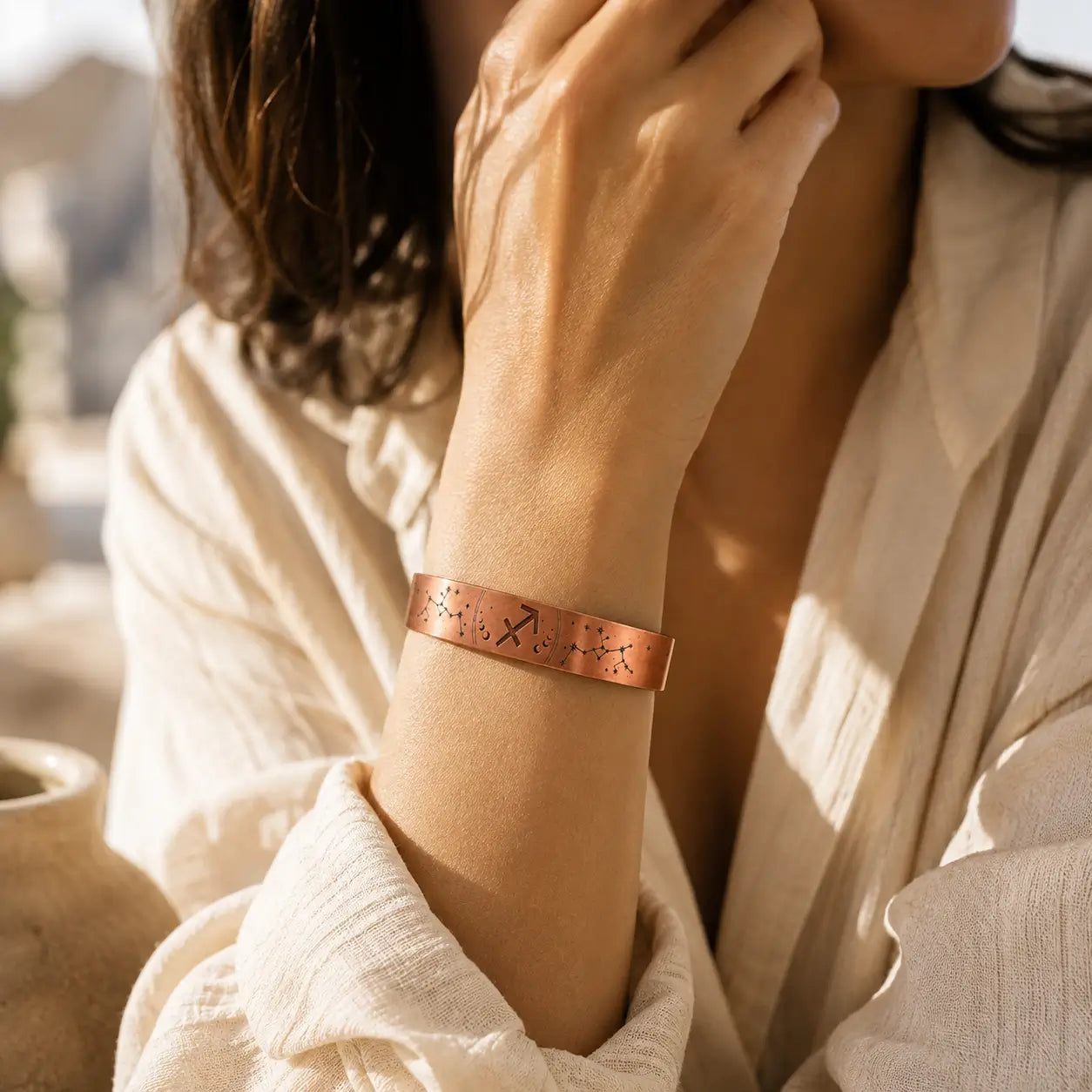 Bracelet Zodiaque Sagittaire en Cuivre Rouge