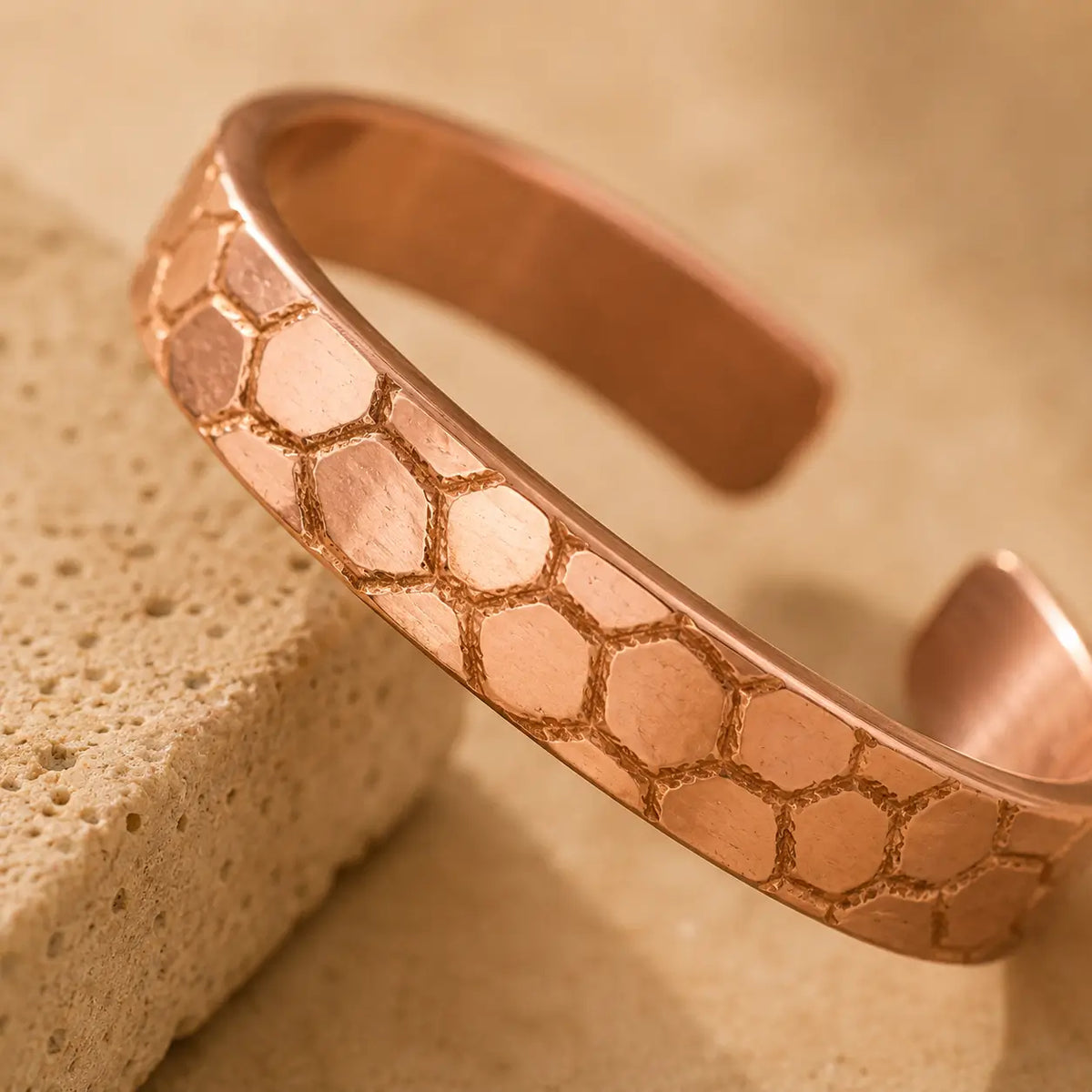 Bracelet Cuivre Martelé Premium
