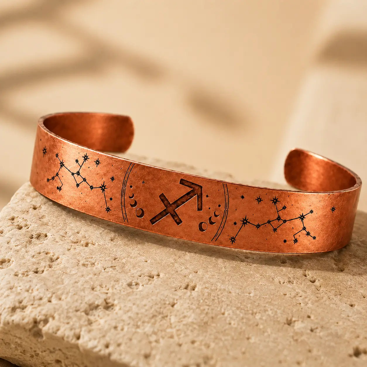 Bracelet Zodiaque Sagittaire en Cuivre Rouge