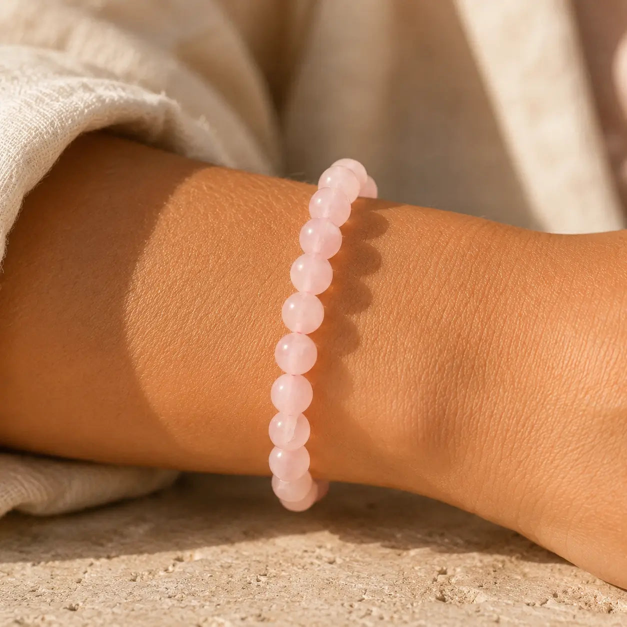 Bracelet en Quartz Rose