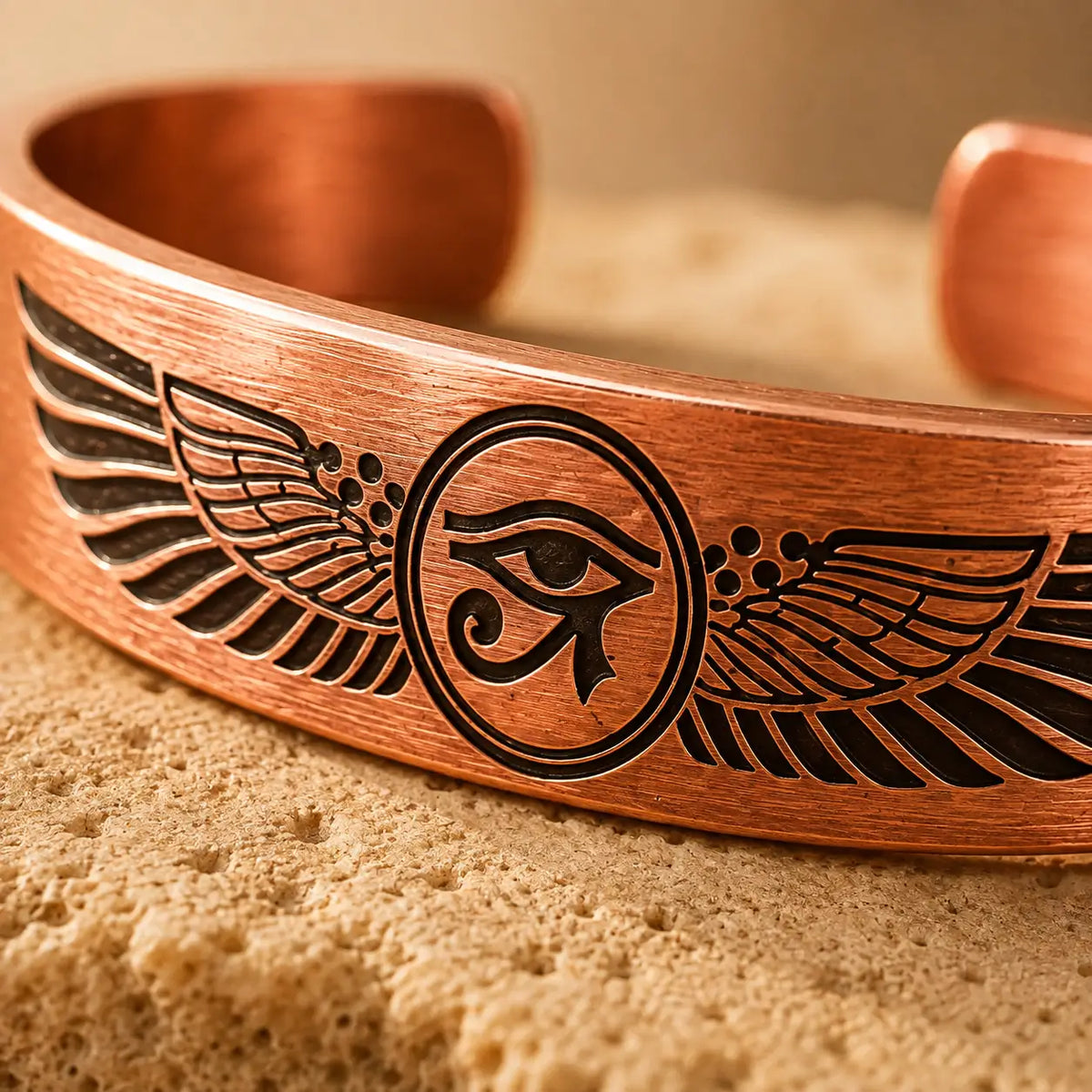 Pack Héritage d’Horus — 2 Bracelets en Cuivre Rouge + Bague Offerte