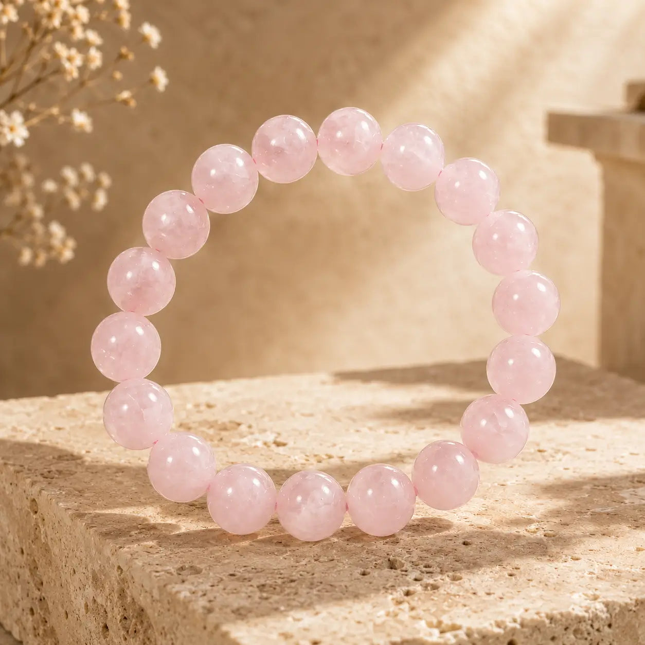 Bracelet en Quartz Rose