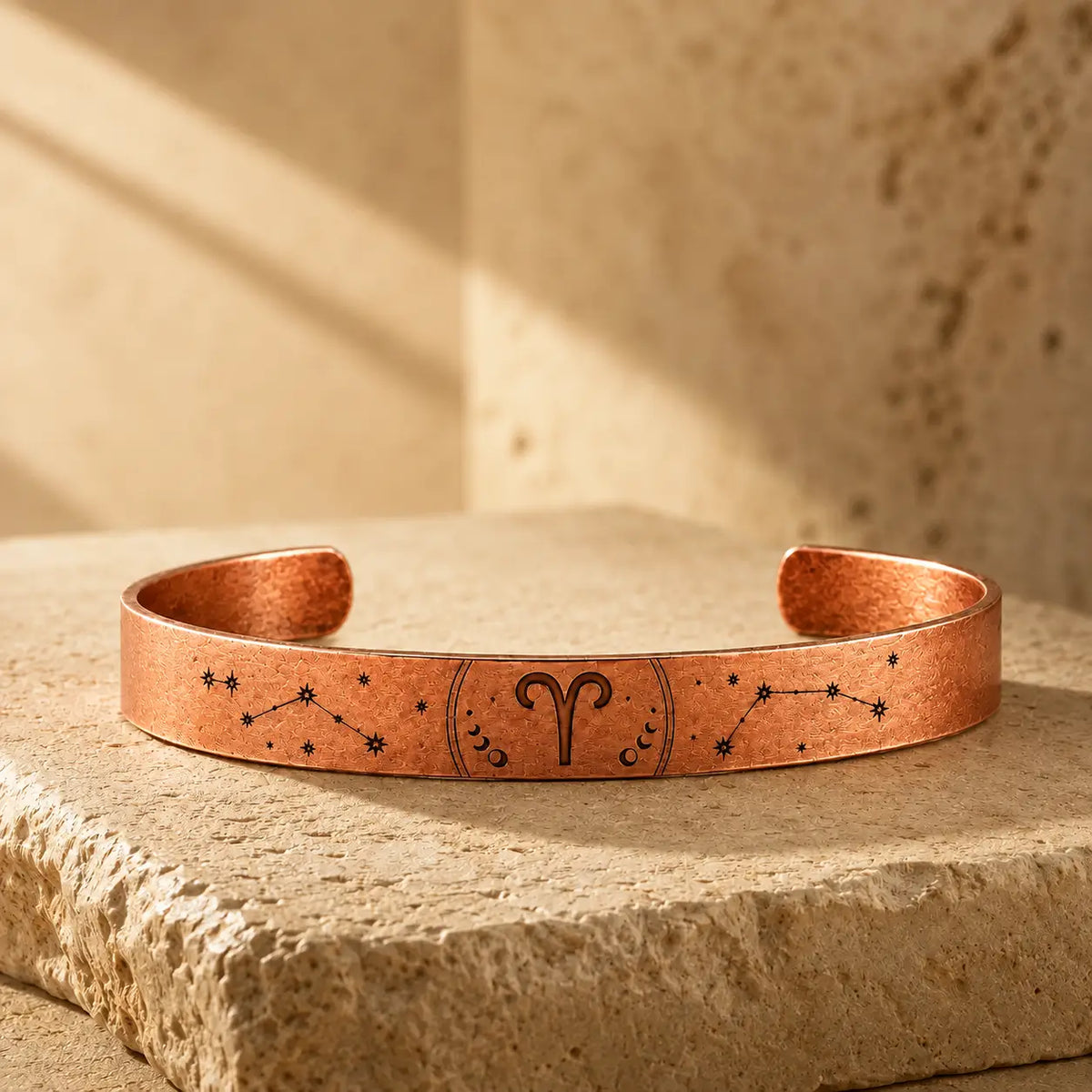 Bracelet Zodiaque Bélier en Cuivre Rouge
