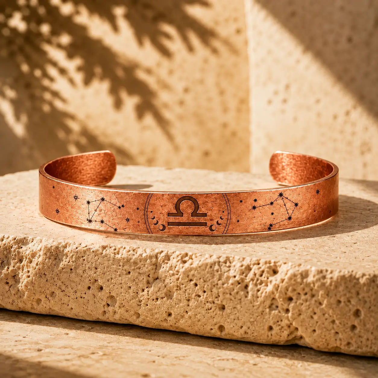 Bracelet Zodiaque Balance en Cuivre Rouge