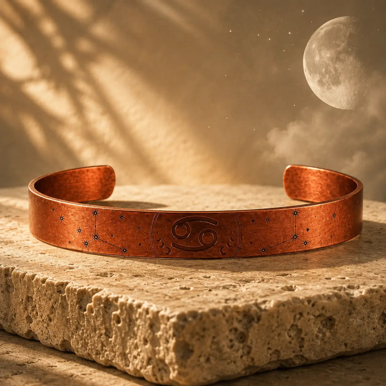 Bracelet Zodiaque Cancer en Cuivre Rouge