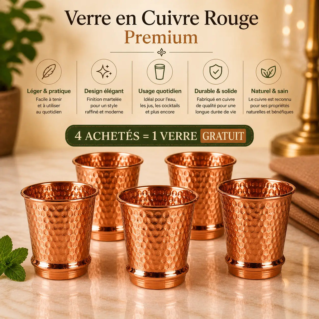 Verre en Cuivre Rouge Premium